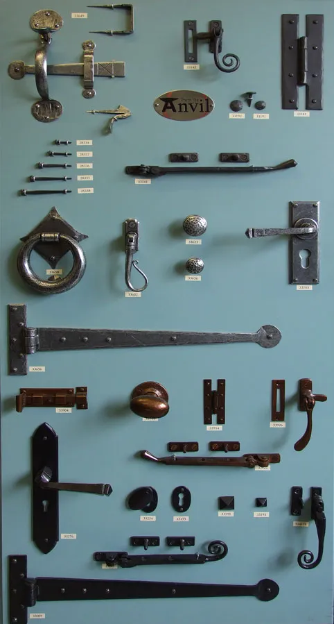 Black iron door hardware product