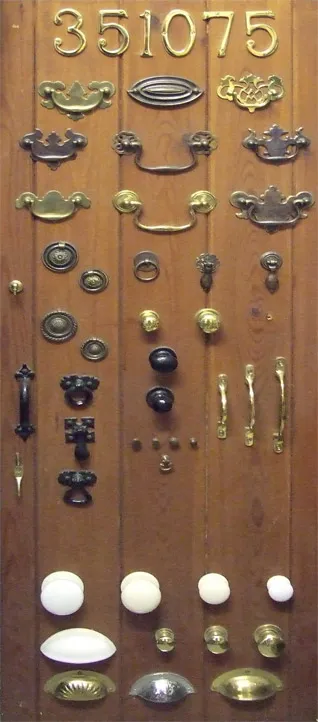 Chrome and brass door hardware product